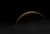 Вид на Сатурн с Энцелада