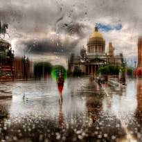 Санкт-Петербург. Лето. (1) (Дождливые городские пейзажи в картинных фотографиях Эдуарда Гордеева)