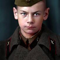 Юрий Ульянин, курсант артиллерийского училища, 15 лет. Фото октябрь 1941 года.