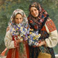 Полевые цветы, 1913 г. Автор: Куликов Иван Семенович (1875 - 1941).