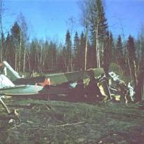 Гжатск под немецкой оккупацией. Обломки советского самолёта. Цветные снимки 1942 года, сделанные оккупантами.