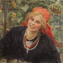 Блондинка-кокетка. 1923 г. Автор: Федот Васильевич Сычков (1870 - 1958).