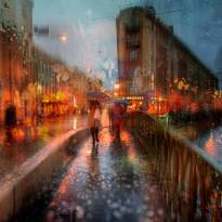 Санкт-Петербург. Осенний дождь.. (6) (Дождливые городские пейзажи в картинных фотографиях Эдуарда Гордеева)