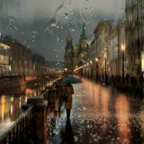Дождливые городские пейзажи в картинных фотографиях Эдуарда Гордеева (19)