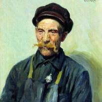 Рабочий-ударник Судаков. 1931 г. Автор: Куликов Иван Семенович (1875 - 1941).