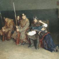 В коридоре окружного суда. Н.А.Касаткин. 1897 г.