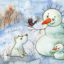 Снежные люди. Автор: Виктория Кирдий.