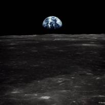 Вид на Землю с Луны. 