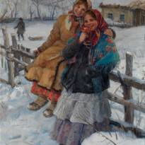 Подруги. Автор: Федот Васильевич Сычков (1870 - 1958).
