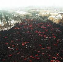 Митинг за СССР, организованный группой «Союз». 23 февраля 1991 года. Манежная площадь. Среди организаторов небезызвестный Кургинян.